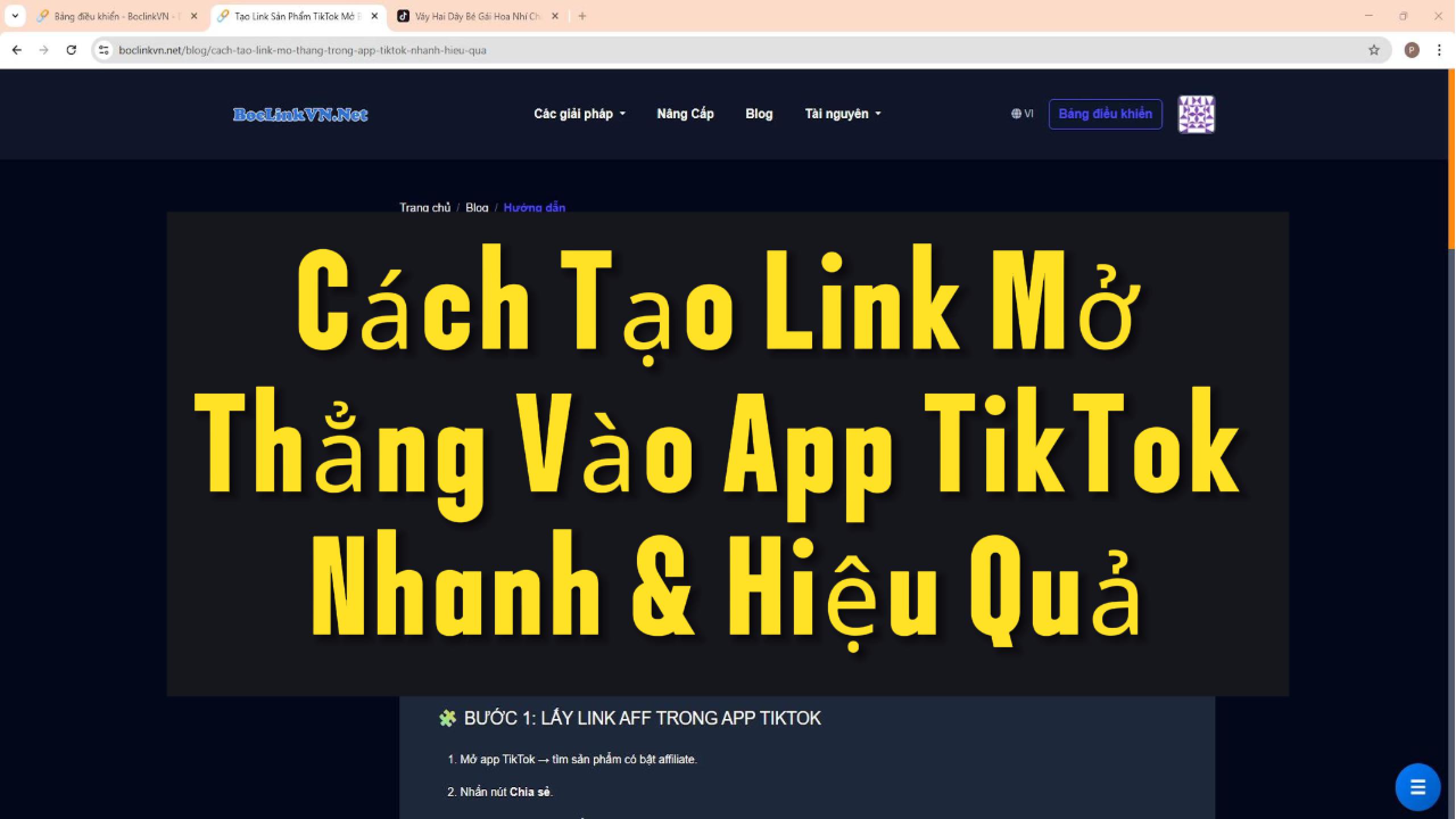 Cách Tạo Link Mở Thẳng Trong App TikTok Nhanh & Hiệu Quả