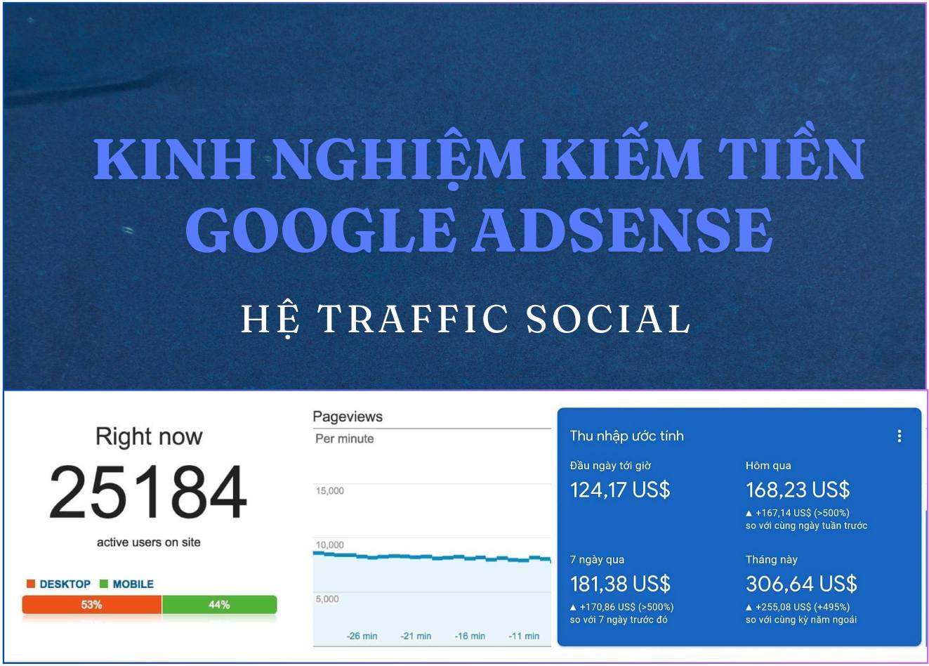 HƯỚNG DẪN CÁCH KIẾM TIỀN VỚI GOOGLE ADSENSE - HỆ TRAFFIC SOCIAL (2024)